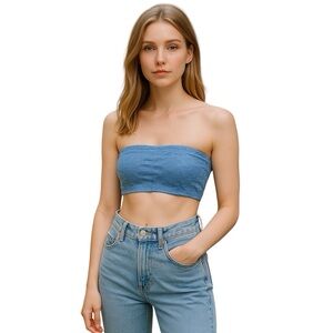 Urban Outfitters Kimchi Blue Bandeau Top Women Color Blue Size M